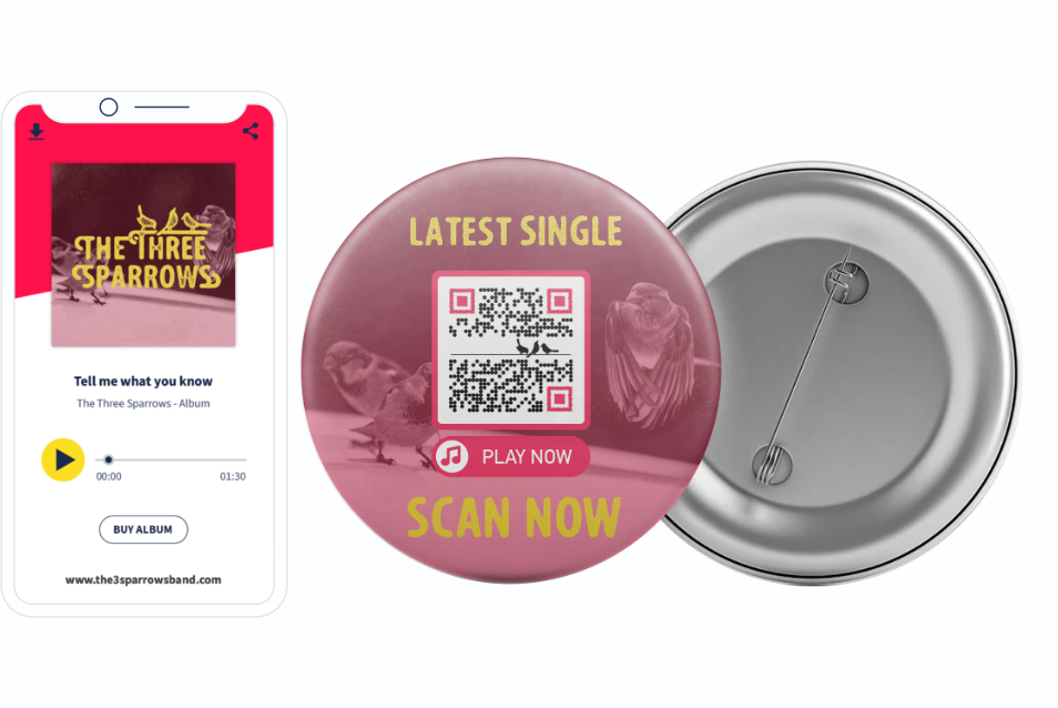 Ticari ürünlerde yerleşik bir MP3 oynatıcıya sahip QR Kod fikri