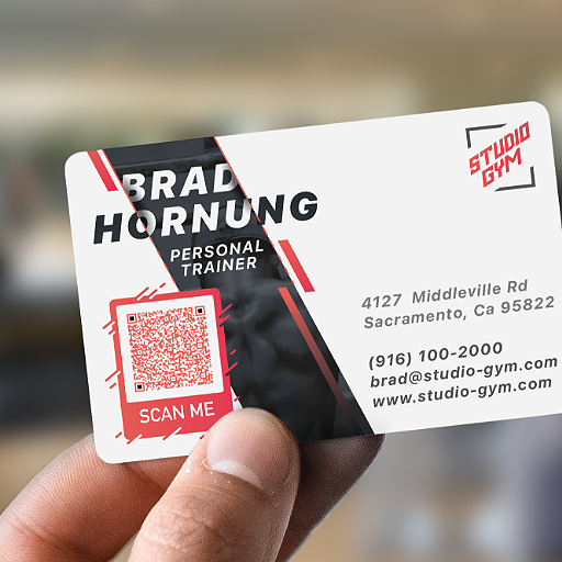Kartvizit üzerinde vCard QR Kodu fikri